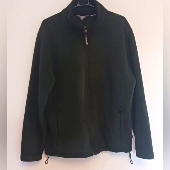 Eddie Bauer Other - Eddie Bauer Mens Large Dark Green 1/4 Zip Fleece Top Sweater Pullover